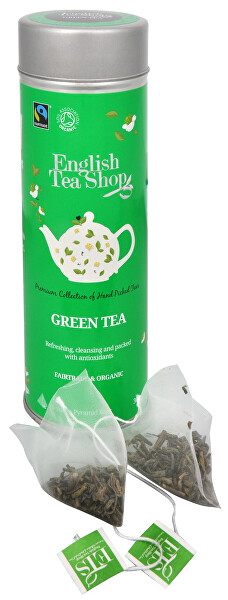 Čistý zelený čaj BIO 15 pyramidek v plechovke