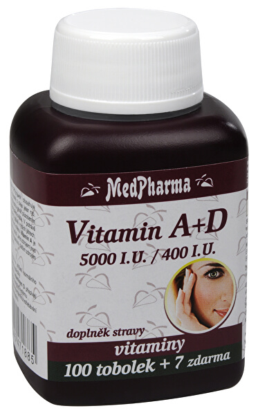 Vitamín A + D (5000 I.U./400 I.U.) 100 + 7 tablet ZDARMA