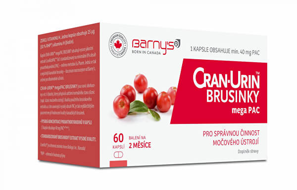 Barny´s Cran-Urin megaPAC brusinky 60 kapslí
