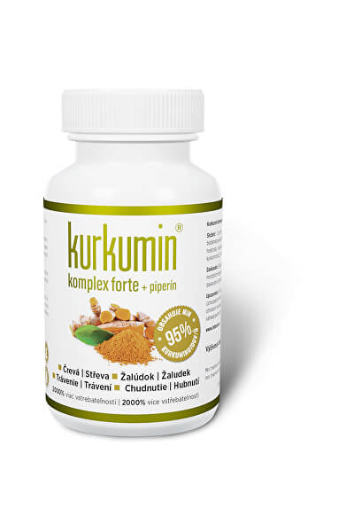 Kurkumín komplex FORTE 300 mg + piperín 60 kapsúl