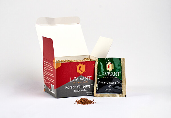 LAVIVANT ženšenový granulovaný čaj, papírová krabička, 20 ks