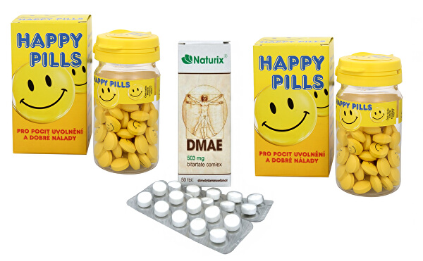 Zvýhodněné balení Happy Pills 2 x 75 tbl. + DMAE 50 tbl.