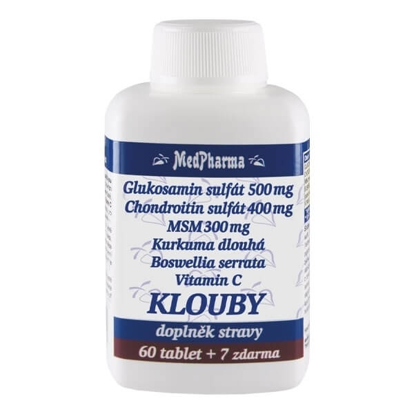 Glukosamin + chondroitin + MSM - KLOUBY 60 tbl. + 7 tbl. ZDARMA