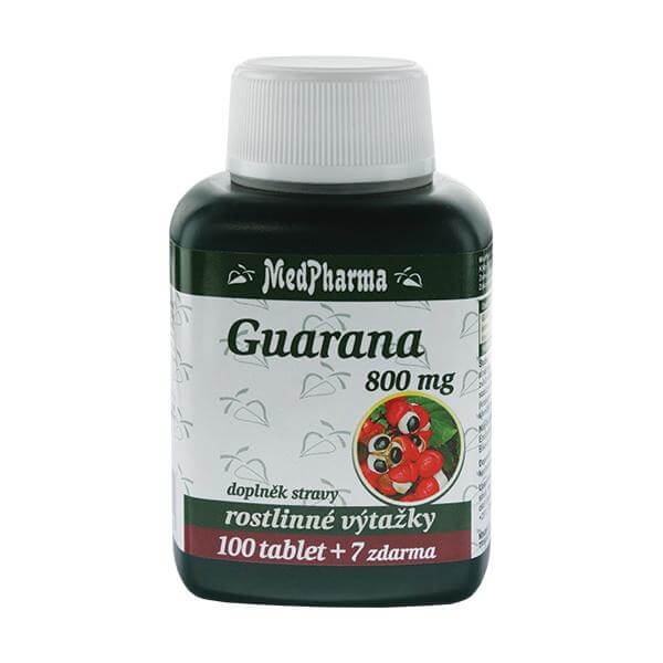 Guarana 800 mg 100 tbl. + 7 tbl. ZDARMA