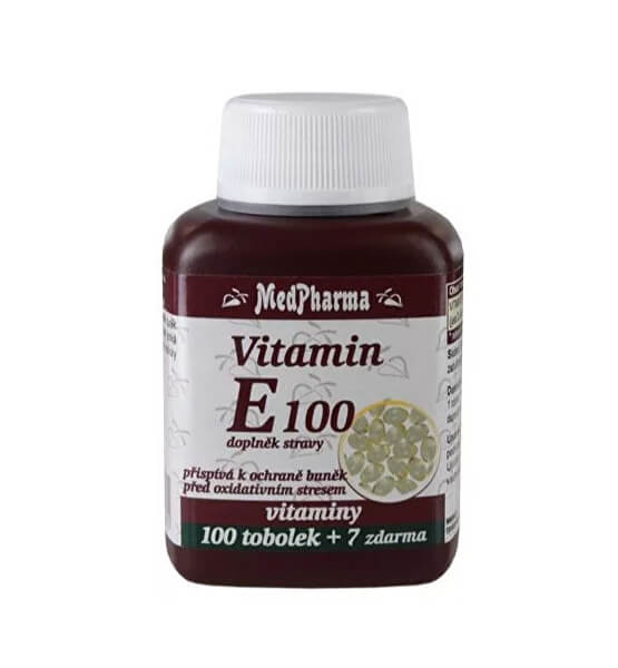 Vitamin E 100 mg - 100 tob. + 7 tob. ZDARMA