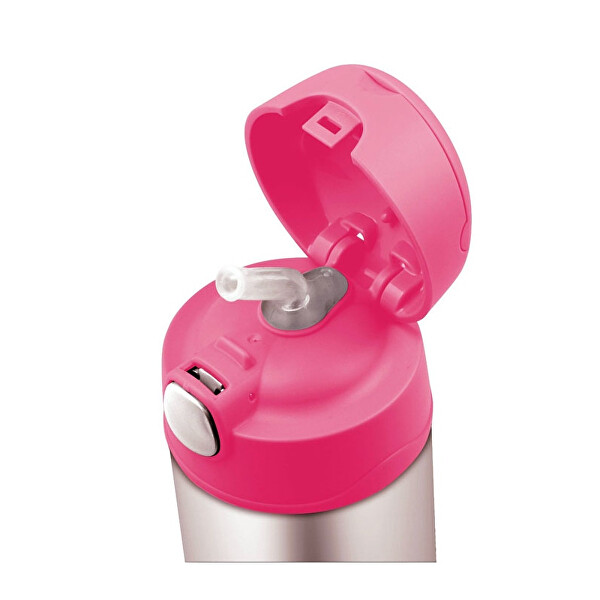 FUNtainer Thermos per bambini con cannuccia - rosa 470 ml