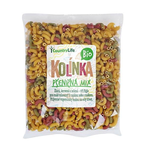 Těstoviny kolínka pšeničná mix BIO 400 g