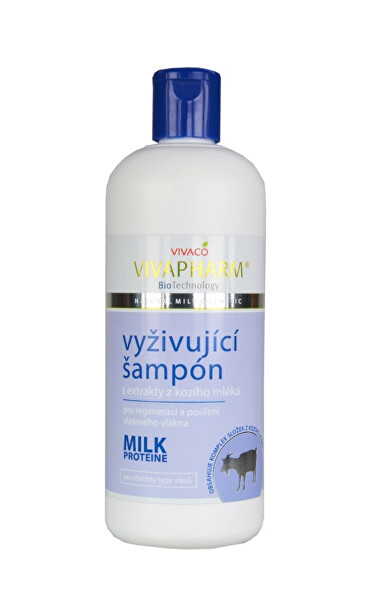 Vyživující šampon na vlasy s extrakty z kozího mléka 400 ml