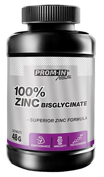 100% ZINC Bisglycinate 120 kapslí
