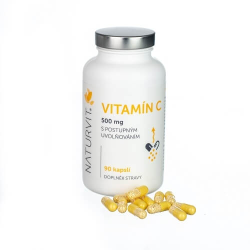 Vitamín C 500 mg s postupným uvoľňovaním 90 kapsúl
