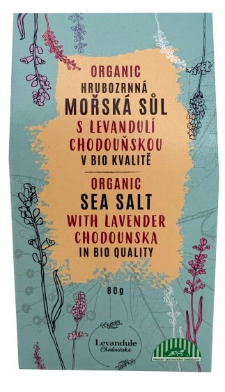 BIO Hrubozrnná mořská sůl s Levandulí Chodouňskou 80 g