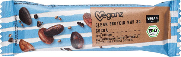 Clean protein tyčinka s kakaovými boby, Bio 45 g