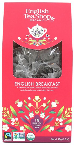 Čierny čaj English breakfast 15 pyramidek sypaného čaju