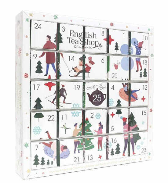 Adventní kalendář Puzzle bílé BIO 25 pyramidek