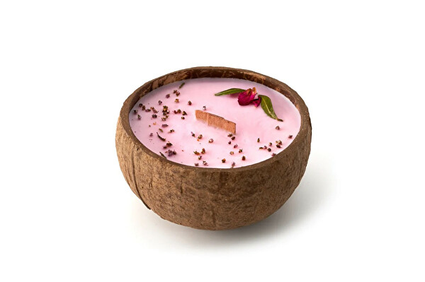 Candela al cocco - fragranza Prugna, rosa e patchouli 350 ml