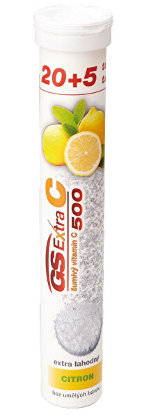 GS Extra C 500 šumivý citron 20+5 tablet