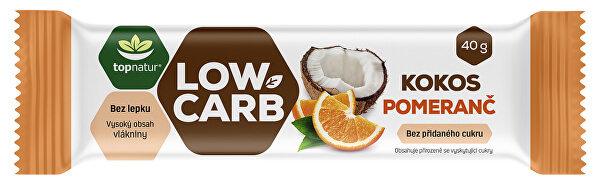 LOW CARB tyčinka Kokos & Pomaranč 40 g