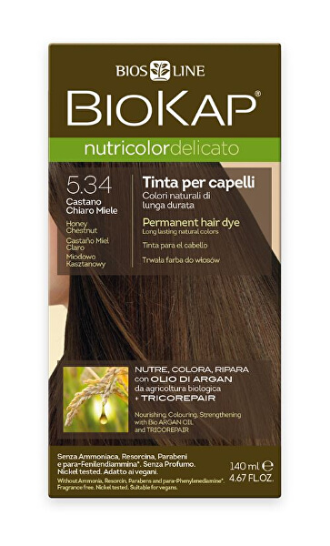 Nutricolor Delicato  - Barva na vlasy 5.34 Medová kaštanová 140 ml