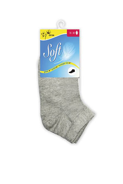 Dámské ponožky se zdravotním lemem nízké - šedé