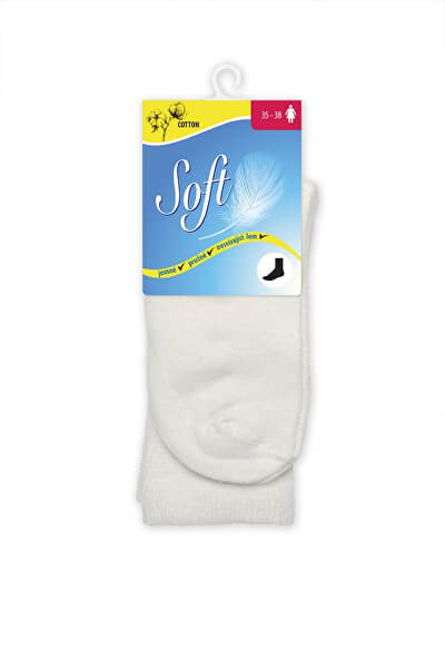 Dámské ponožky se zdravotním lemem vysoké - bílé