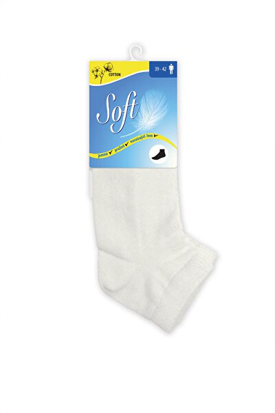 Pánské ponožky se zdravotním lemem nízké - bílé