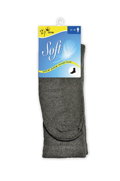 Pánské ponožky se zdravotním lemem vysoké - antracitové