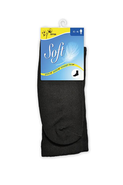 Pánské ponožky se zdravotním lemem vysoké - černé