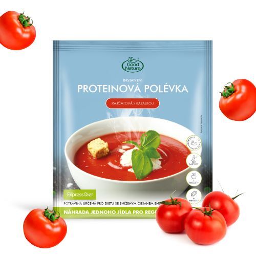Proteinová rajčatová polévka s bazalkou na hubnutí 60 g