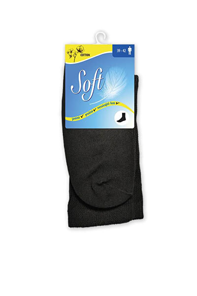 Pánské ponožky se zdravotním lemem vysoké - černé