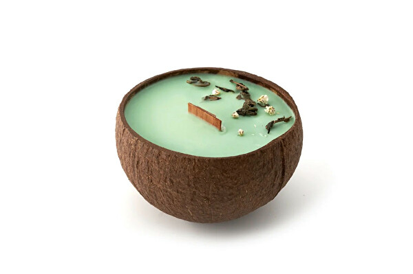 Sviečka v kokose - vôňa Green Tea