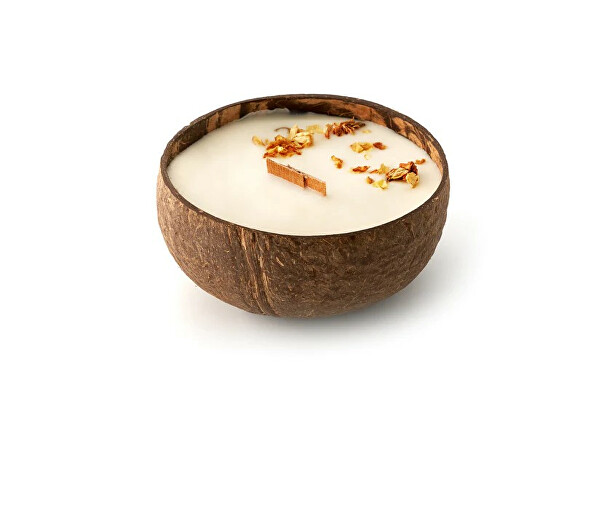 Svíčka v kokosu - vůně Kvetoucí jasmín