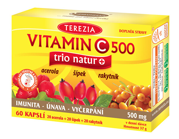 Vitamin C trio natur+ 60 kapslí