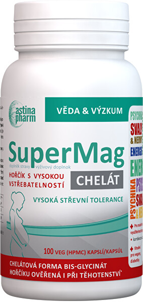 SuperMag B6 chelát 100 kapslí