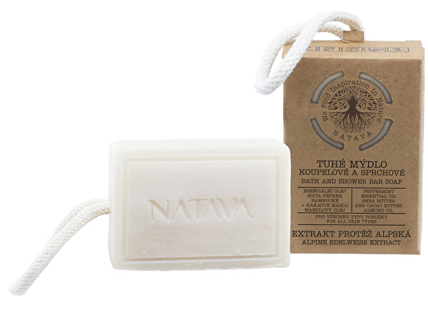 Kúpeľové a sprchové tuhé mydlo – Extrakt plesnivca alpská 100 g