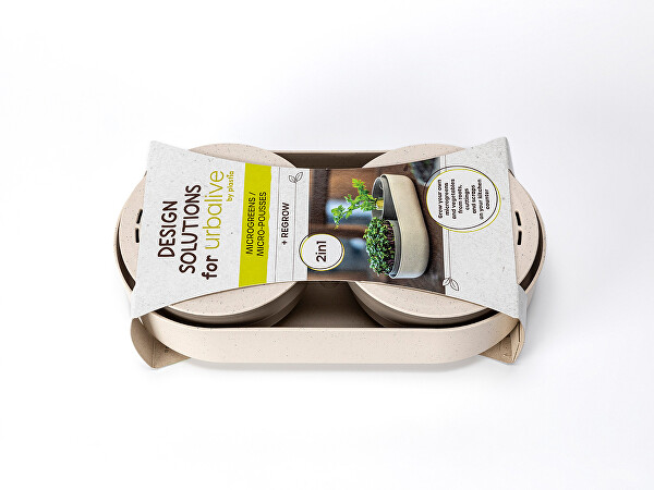 Velká farma Microgreens + Regrow - slonová kost s kávovou sedlinou