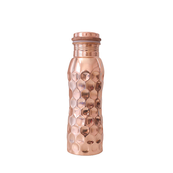 Sticlă rotunjită de cupru cu ornament de diamant 600 ml