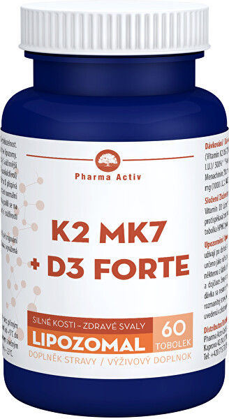 Lipozomálna K2 MK7 + D3 Forte 60 kapsúl