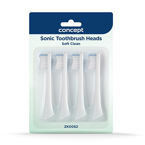 Náhradní hlavice k zubním kartáčkům PERFECT SMILE ZK500x, Soft Clean, 4 ks