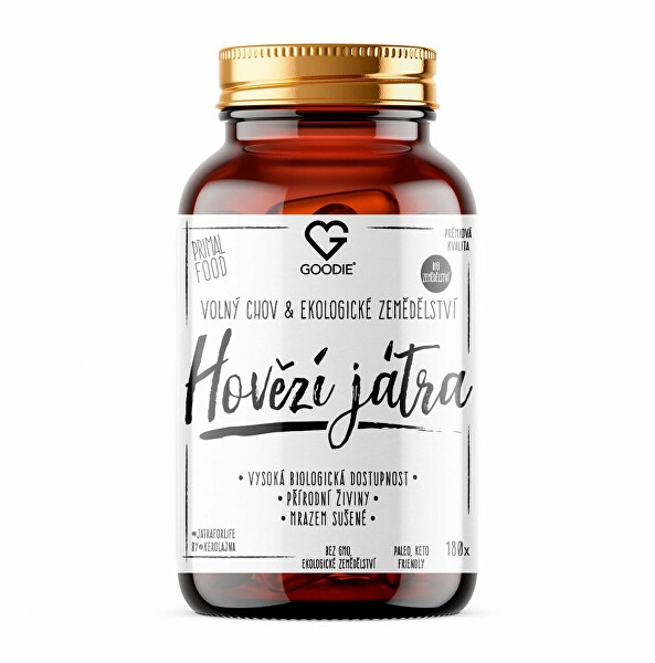 Hovězí játra sušená mrazem 180 kapslí