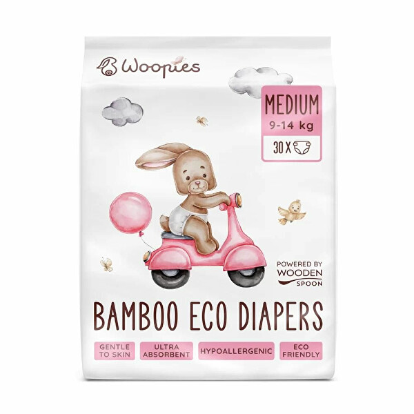 Dětské pleny Woopies MEDIUM (9 - 14 kg) EKO 30 ks