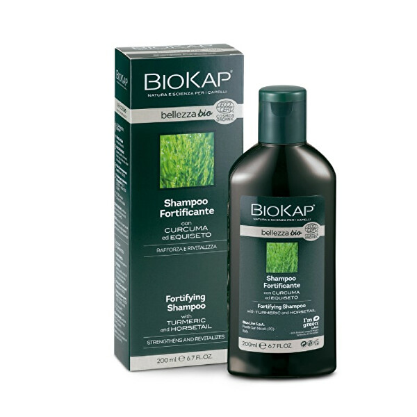 Șampon BIO fortifiant cu extract de curcuma și urzică pentru părul fin, 200 ml.