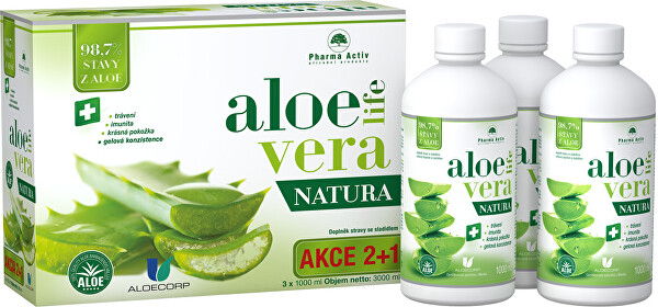 AloeVeraLife Natu ra 2+1 1000 ml + Vitamín Lipo C 15 sáčkov