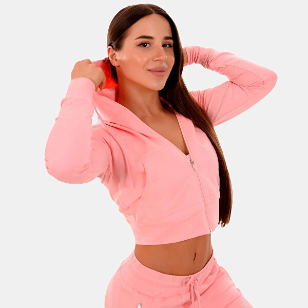 Damenkapuzenpullover Zip-up TRN Pink