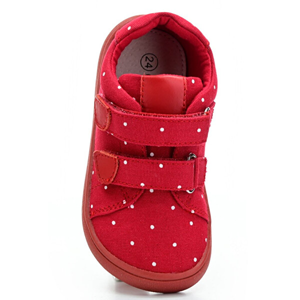 Detská barefoot vychádzková obuv Roby červená