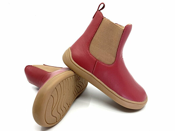 Pantofi barefoot de copii pentru plimbări Tita roșie