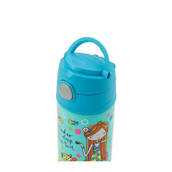 FUNtainer Kinderthermosflasche mit Trinkhalm - Meerjungfrau 355 ml