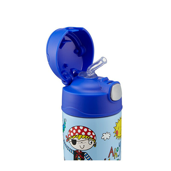 FUNtainer Kinderthermosflasche mit Trinkhalm - Pirat 355 ml