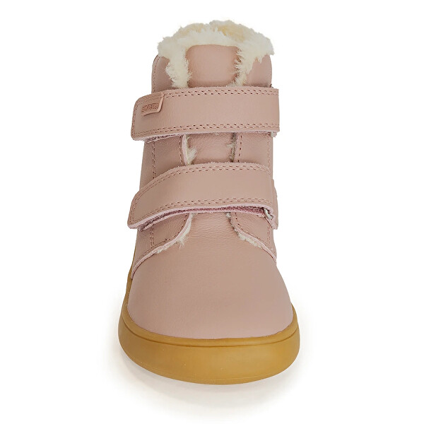 Dětská zimní barefoot vycházková obuv Deny růžová
