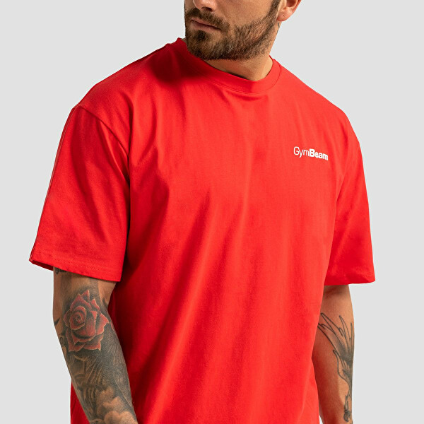 T-shirt da uomo Oversized Limitless Hot Red