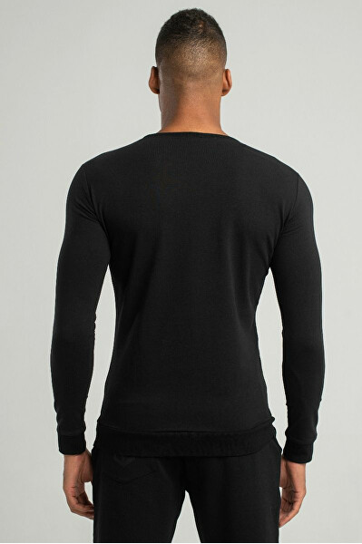 Tricou cu mânecă lungă pentru bărbați Essential Black